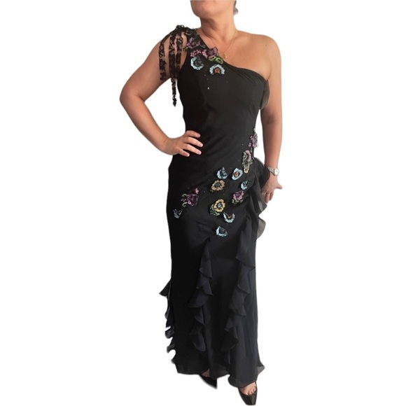 Jovani One Shoulder Gown - Picture 1 of 6